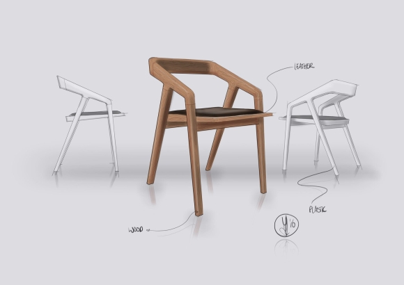 Кресло Jory Brigham Design чертеж