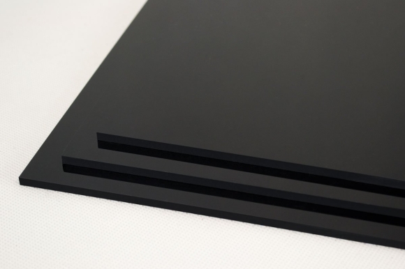 Acrylic Perspex Sheet with Gloss Black surface Standard Cut Panels