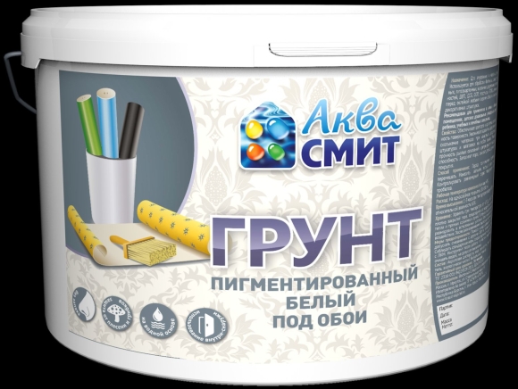 Пигментированная грунтовка под обои белая