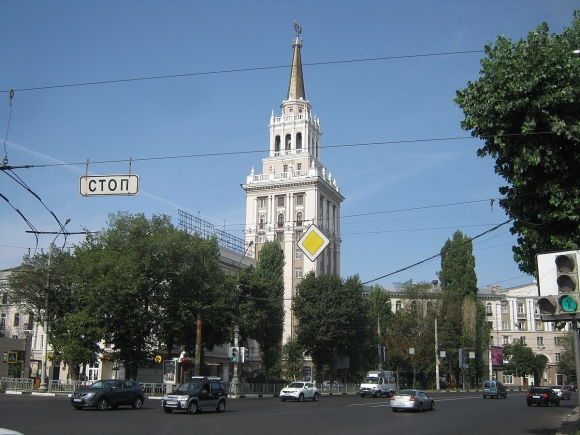 Воронеж сталинская высотка Девицкий выезд