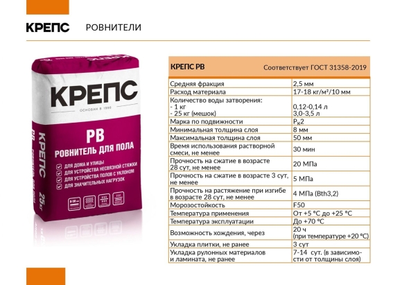 Плиточный клей Крепс