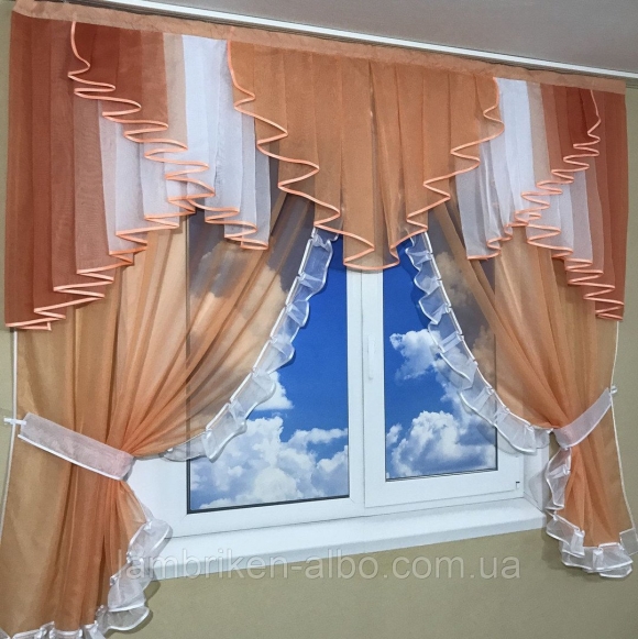 Шторки на кухню ламбрекен