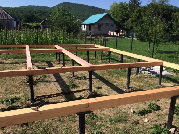 Каркас на винтовых сваях