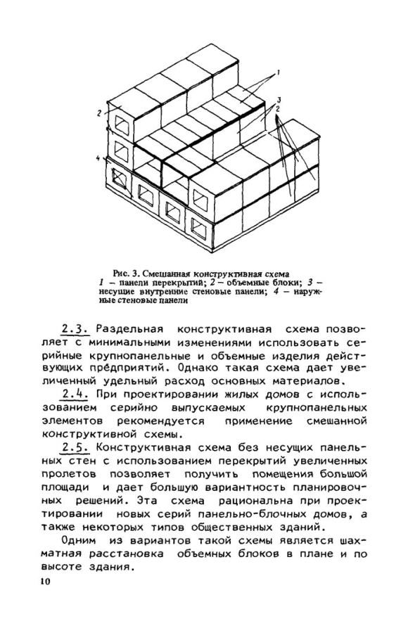 Объемно блочная конструктивная схема
