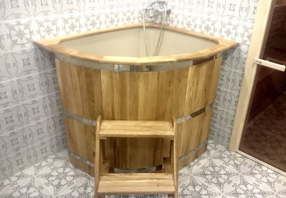 Купель угловая для бани