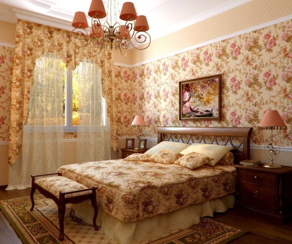 Спальня с цветочками