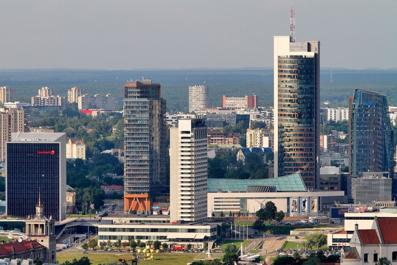 Литва Вильнюс небоскреб