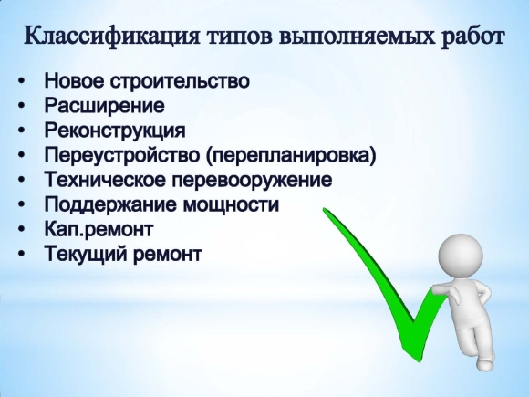 Объекты строительство подразделяются на