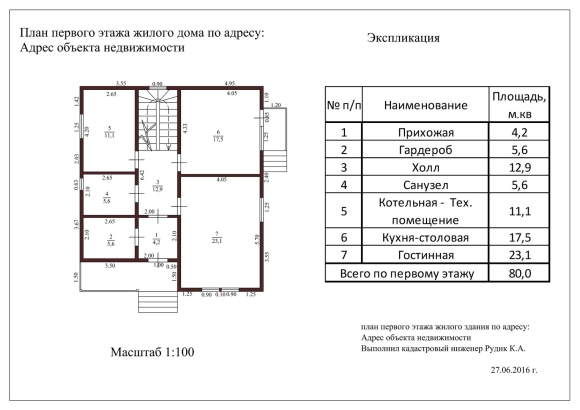 Как посчитать площадь этажа здания