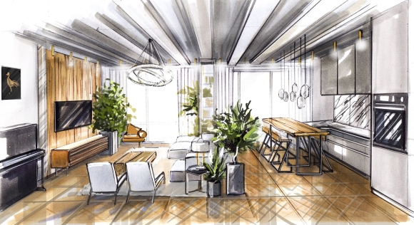 Interior Sketch Olga Kaminskaya