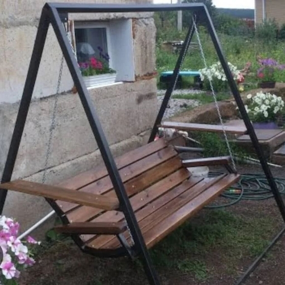 Качели садовые из металла