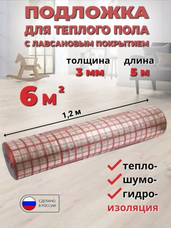 Фольгированная подложка для теплого пола водяного