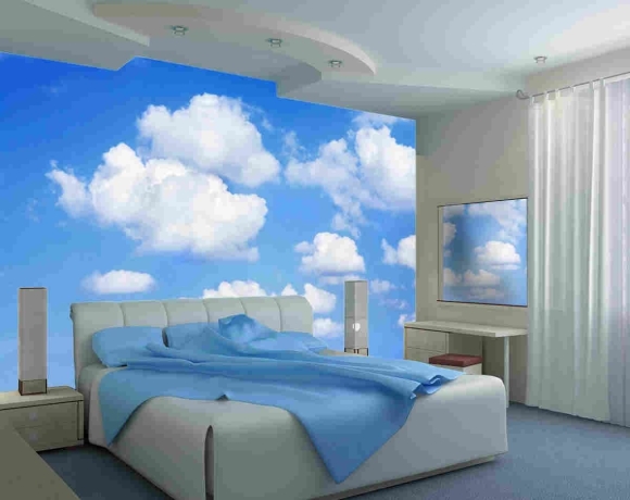 Фотообои в интерьере спальни