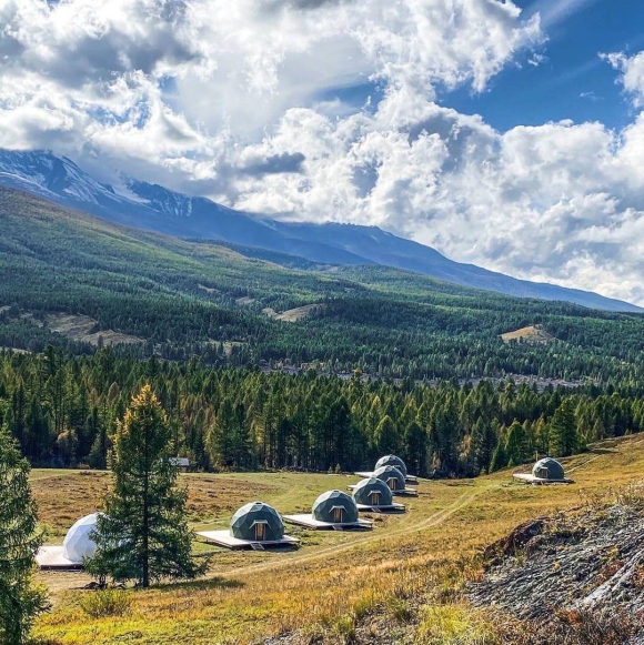 Глемпинг горный Алтай Курайская степь