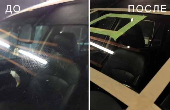 Полировка стекол автомобиля