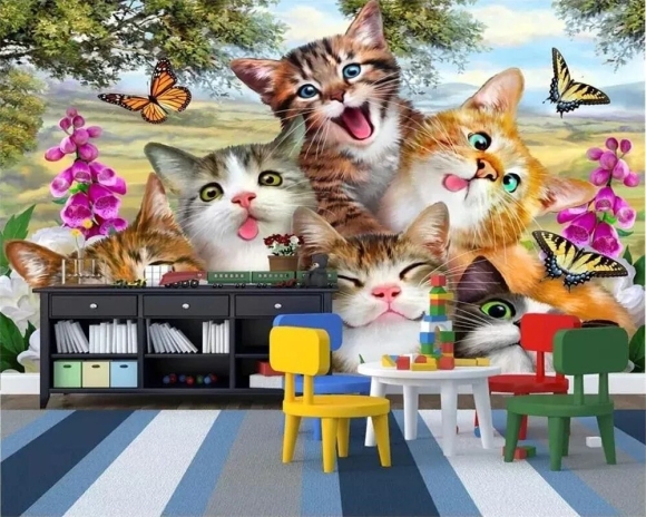Фотообои с котами на стену