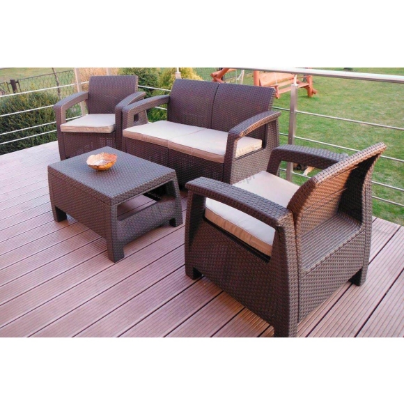Комплект мебели Keter Corfu Fiesta Set коричневый