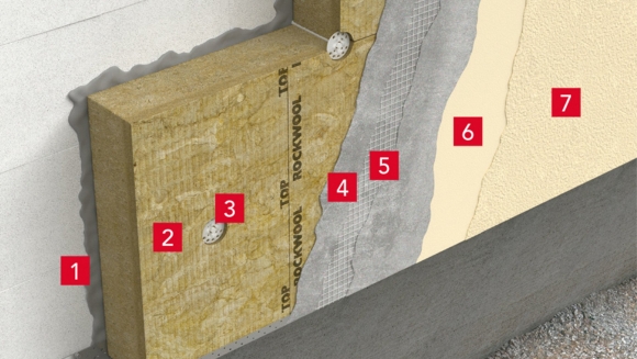 Штукатурный фасад Rockwool