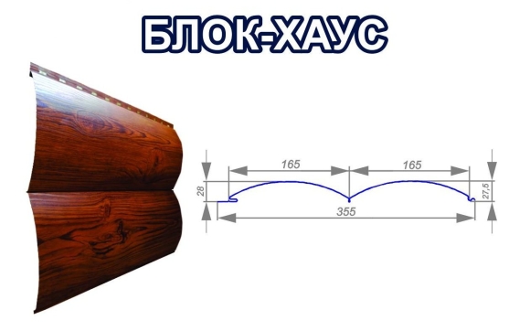 Сайдинг блок Хаус Железный Размеры