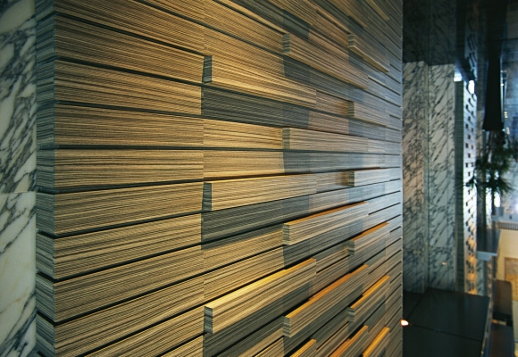 Шпонированные панели Topperfo Micro Ulme Stone Edition Acoustic Wood Panel