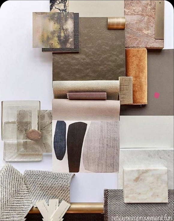 Латунь moodboard интерьер