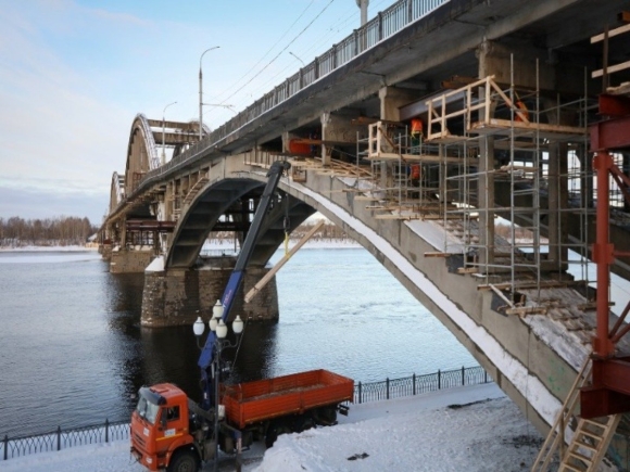 Рыбинск мост через Волгу