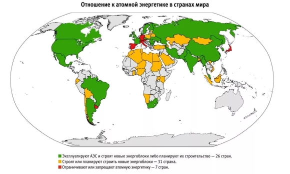 Map Country which nuclear Energy