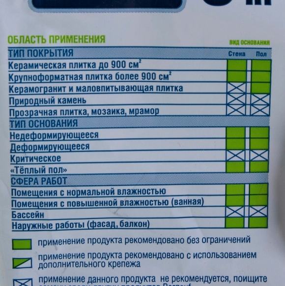 Бергауф клей усиленный для плитки