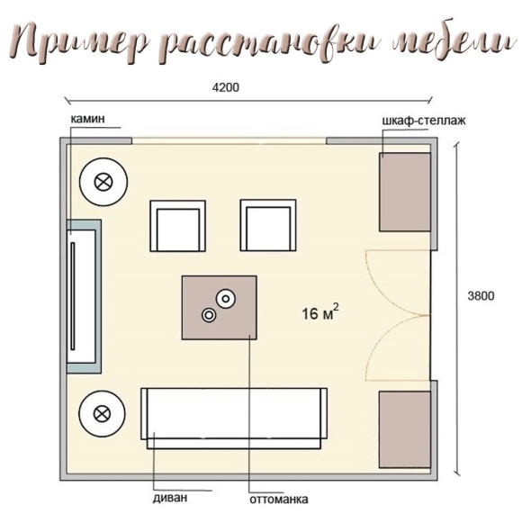 Планировка комнаты схема