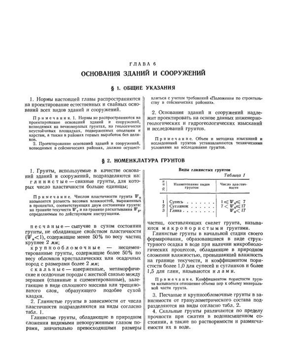 Характеристики основания зданий и сооружений