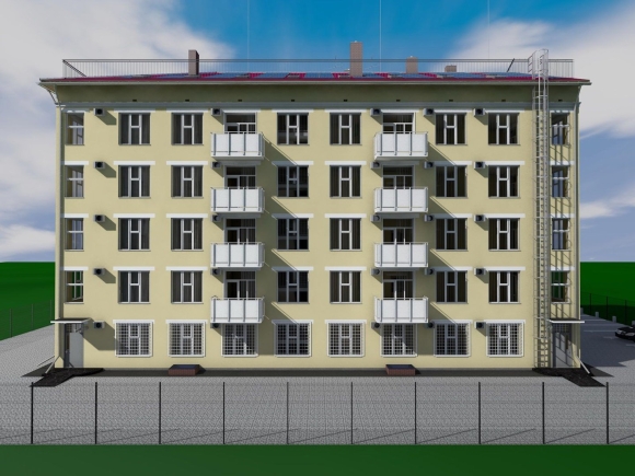 Фасад пятиэтажного здания