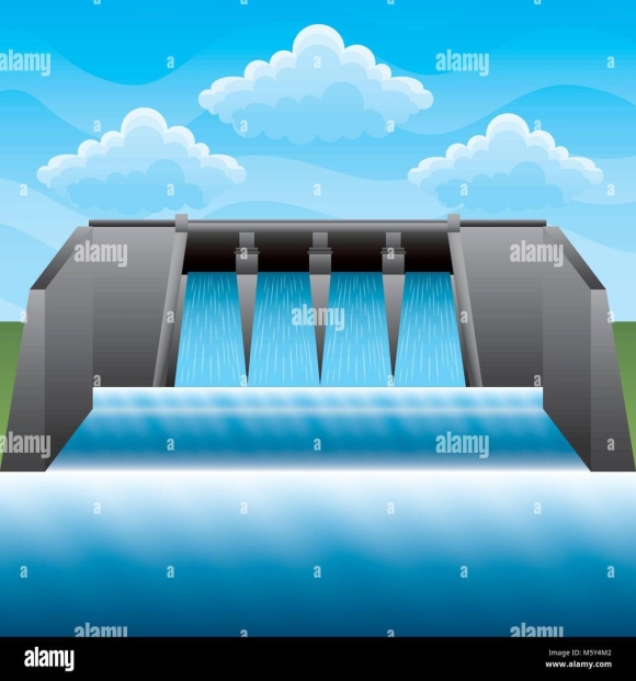 Hydroelectric Power Station vector