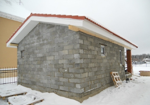 Баня из керамзитного блока