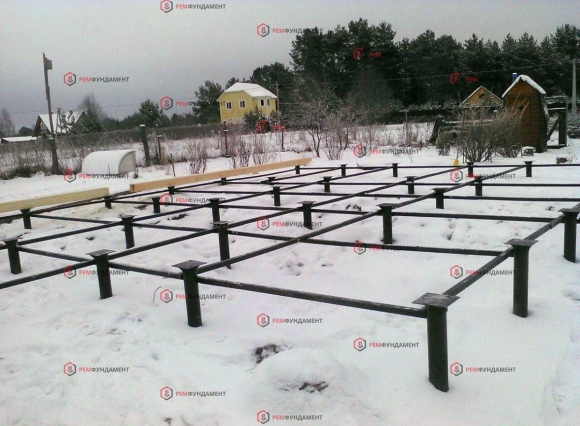 Фундамент на винтовых сваях