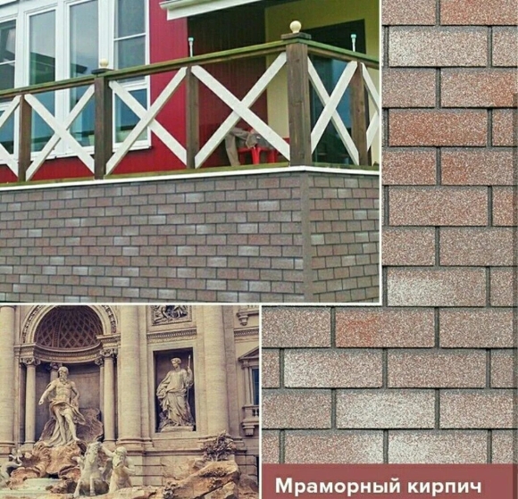 Фасадная плитка ТЕХНОНИКОЛЬ мраморный кирпич