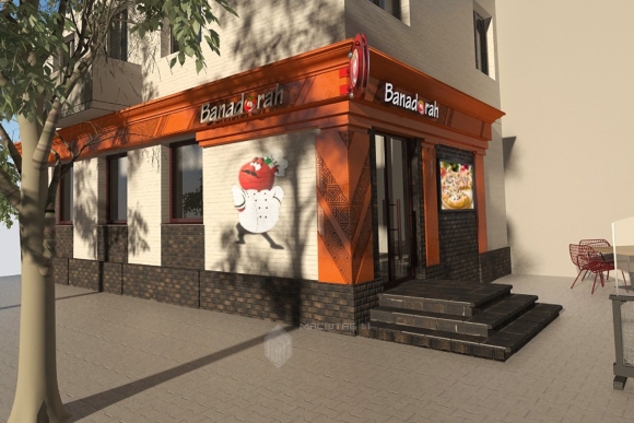 Фасады кафе и ресторанов
