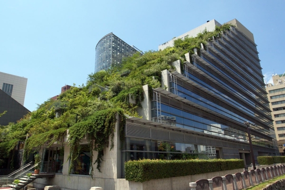Acros Fukuoka сад на крыше