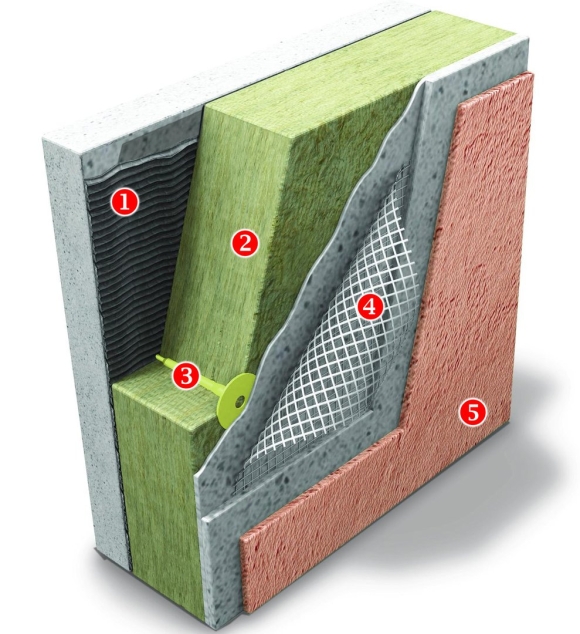 Штукатурный фасад Rockwool