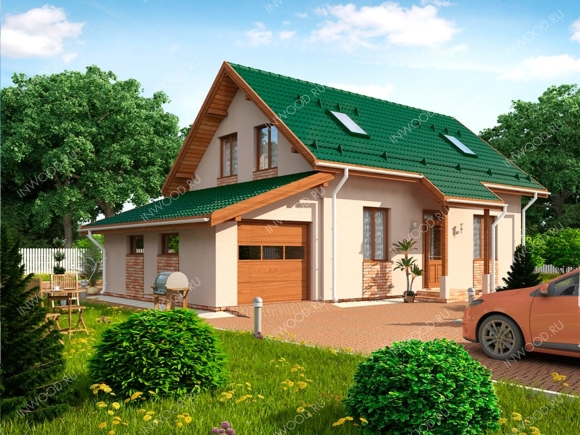 Дом с зеленой крышей