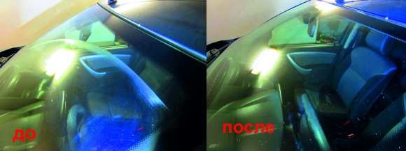 Полировка стекол автомобиля до и после