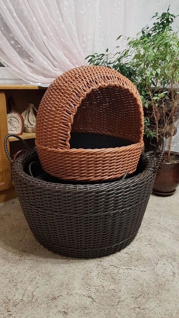 Плетение из ротанга кашпо