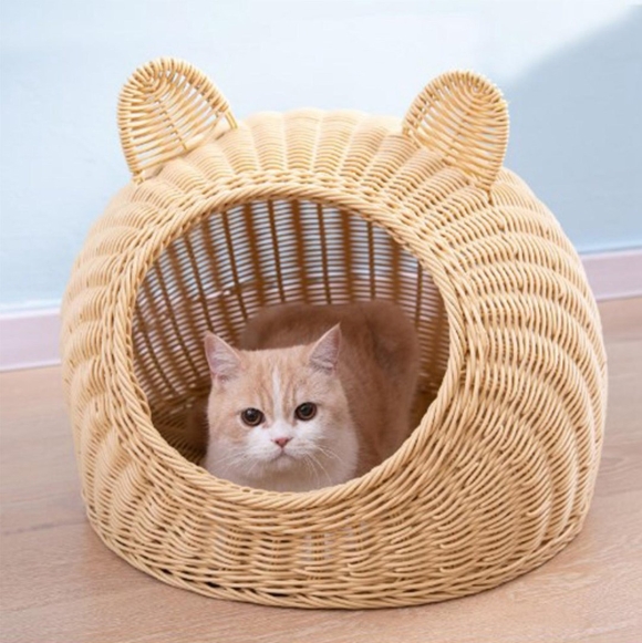 Плетеный домик для кошки