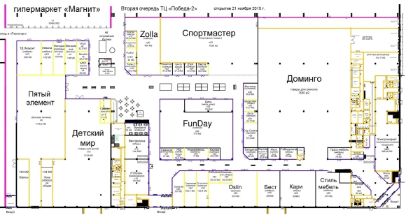 Планировка торгового центра