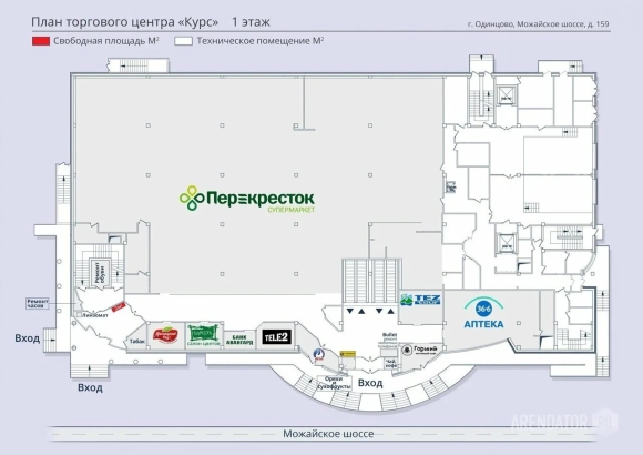 Планировка торгового центра