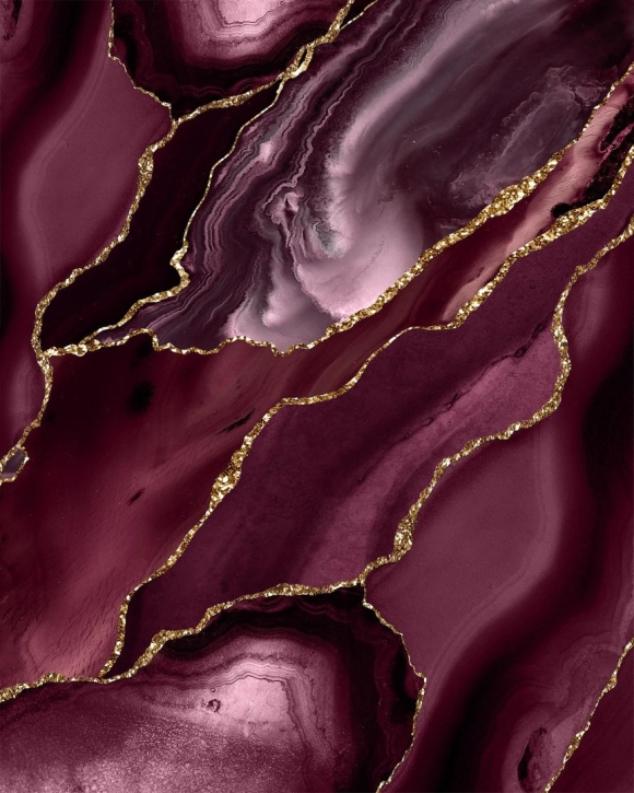 Burgundy and Gold Agate