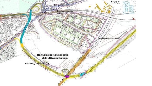 Генплан застройки ЖК Южная Битца