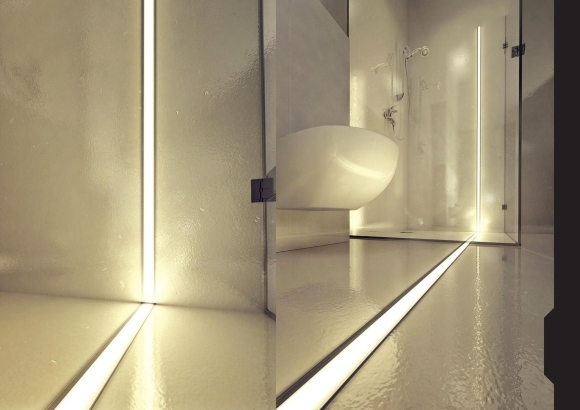 Светодиодный светильник Zeta Glasline для стеклянных полок