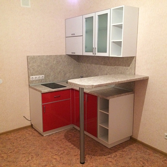 Мини кухня угловая для студии