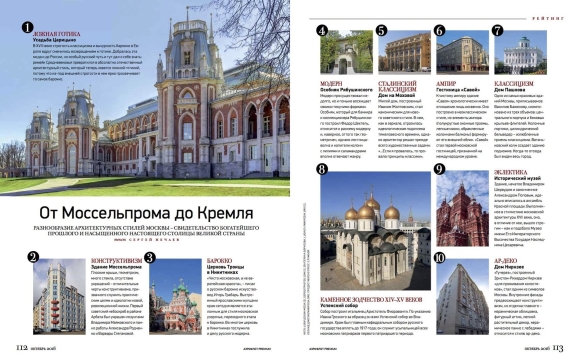 Архитектурные стили Москвы таблица