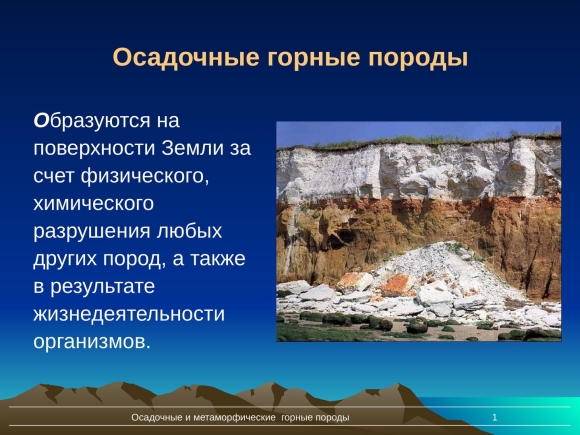 Осадочные горные породы осадочные горные породы